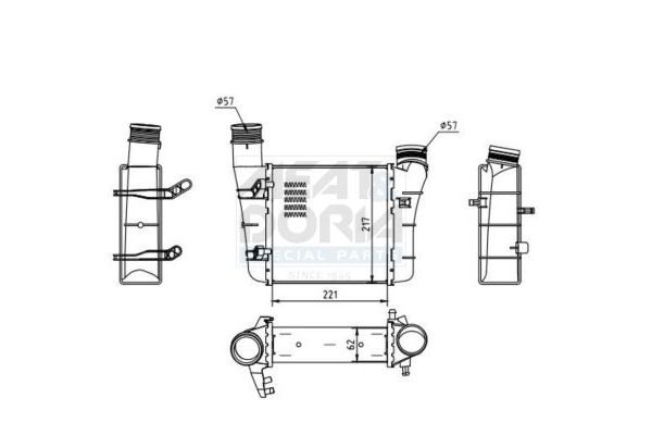Turbo Radyatörü  Audi A4 Sedan (8E)(04.2003->)  ORİS IAU002062