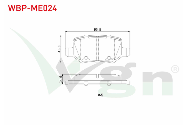 Fren Disk Balata Arka Mercedes A -Serisi (BM 168)(05.1997->)  WGN WBP-ME024