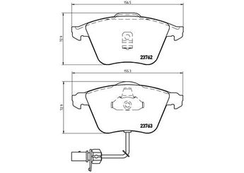 Fren Disk Balata Ön BREMBO P 85 056  4B0698151AD 4B0698151AC 4B0698151Q 4B0698151R