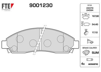 Fren Disk Balata Ön FTE 9001230  410601237R 89040316 89040317 8973682510 8-97368-251-0 8973682520 8-97368-252-0 8980511170 8-98051-117-0