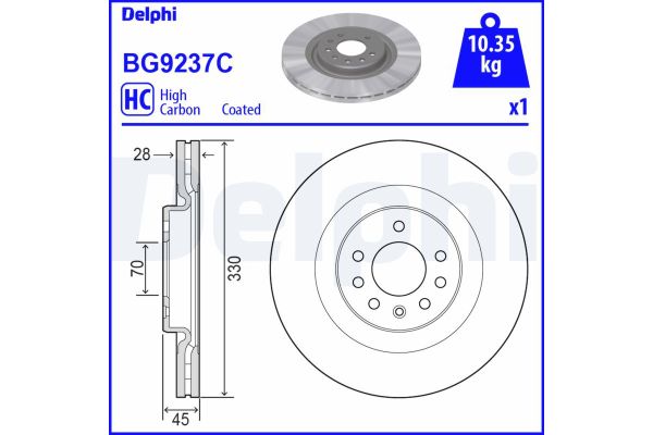 Fren Disk Ayna Ön Sağ ve Sol DELPHI BG9237C
