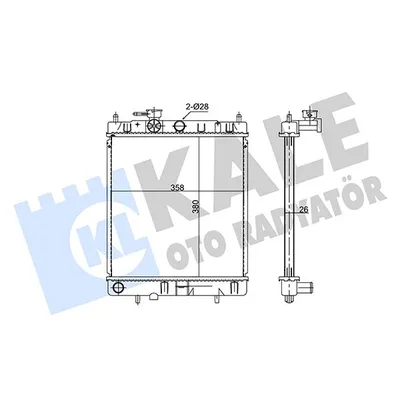 Su Radyatörü  Nissan Micra (K11)(08.1992->)  KALE 355705