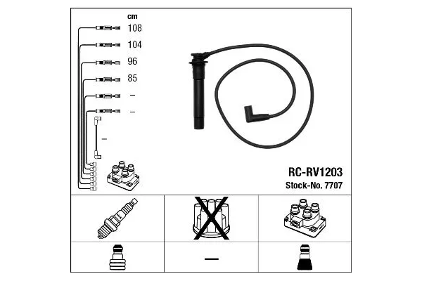 Buji Kablosu  MG Rover MGF (RD)(1995->2002)  NGK 7707