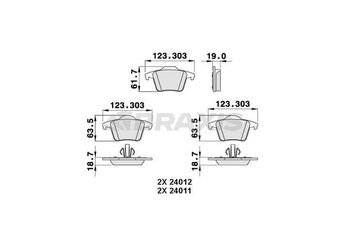 Fren Disk Balata Arka BRAXIS AA0275  274330 274528 30793093