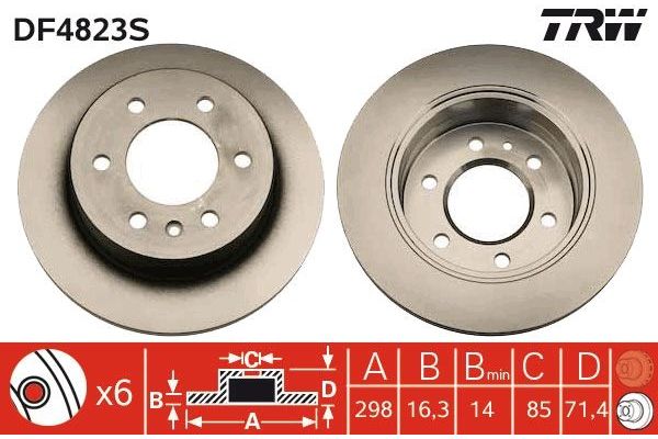 Fren Disk Ayna Arka Sağ ve Sol Mercedes eSprinter III P.Van FWD (910)(03.2020->01.2024)  OTOZONE BD7027