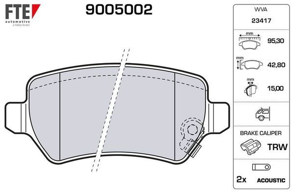 Fren Disk Balata Arka FTE 9005002