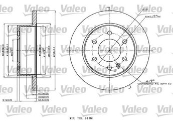 Fren Disk Ayna Arka Sağ ve Sol VALEO 187142  9064230012 A9064230012