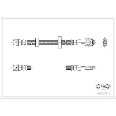 Fren Hortumu Ön Sağ veya Sol Volkswagen Lupo (6X1/6E1)(10.1998->2005)  CAVO C900 643A