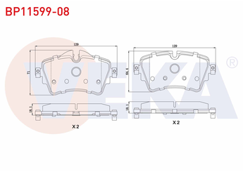 Fren Disk Balata Ön VEKA BP11599-08  