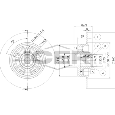Fren Disk Ayna Arka Sağ ve Sol Renault Fluence (10.2009->)  OPTIMUM 432007595R