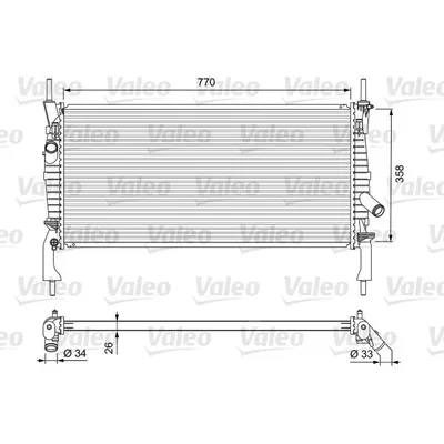 Su Radyatörü  Ford Transit New Line (TT9)(2006->)  VALEO 701731