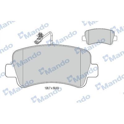 Fren Disk Balata Arka Renault Master III Kamyonet / Şasi - Çift Kabin (06.2010->)  MANDO MBF015044