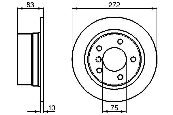 Fren Disk Ayna Arka Sağ ve Sol BMW Z3 Serisi Roadster (E36)(1996->)  BOSCH 0 986 478 439