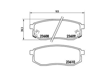 Fren Disk Balata Arka MAGNETI MARELLI 363700430030  48130341A0 53302M2A01 58302M2A00 58302M2A01 58302M2A10 121029