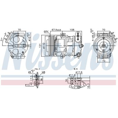 Klima Kompresörü  Opel Corsa E (2014->)  NISSENS 890663