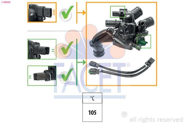 Termostat  Citroen C3 Picasso (12.2008->)  FROW 258.1405.001