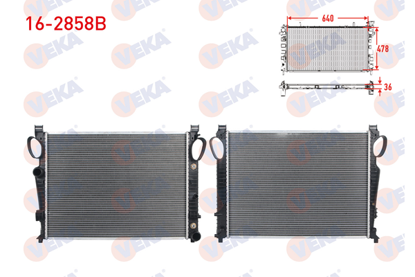 Su Radyatörü  Mercedes CL Coupe (BM 215)(08.1999->)  VEKA 16-2858B