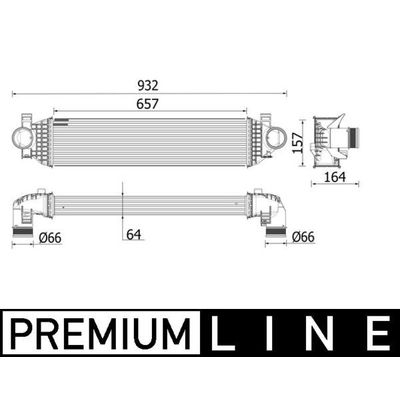Turbo Radyatörü  Ford Focus 3/4/5 Kapı (CEW)(2014->)  MAHLE CI 549 000P