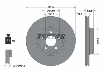 Fren Disk Ayna Ön Sağ ve Sol TEXTAR 92159903  8W0615301G 8K0615301 8K0615301T 8W0615301T L8K0615301 8WD615301 L8KD615301 L8WD615301 8K0098301F