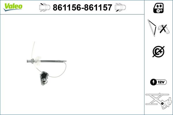 Cam Krikosu Arka Sol Toyota Hilux (KUN)(2005->)  VALEO 861156