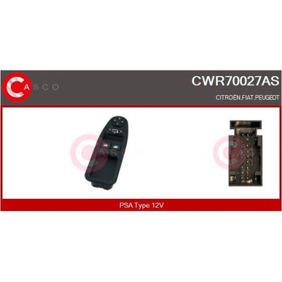 Cam Açma Düğmesi Ön Sol Citroen Jumpy (01.2007->)  DEGRA 6554.ZJ