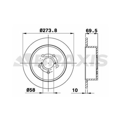 Fren Disk Ayna Arka Sağ ve Sol BRAXIS AE0647