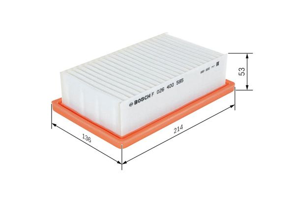 Hava Filtresi  Renault Twingo (07.2014->)  BOSCH F 026 400 595