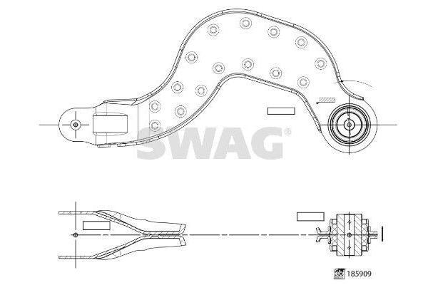 Salıncak Arka Üst Sağ veya Sol Mercedes CLA -Serisi (BM118)(03.2019->)  SWAG 33 11 0150