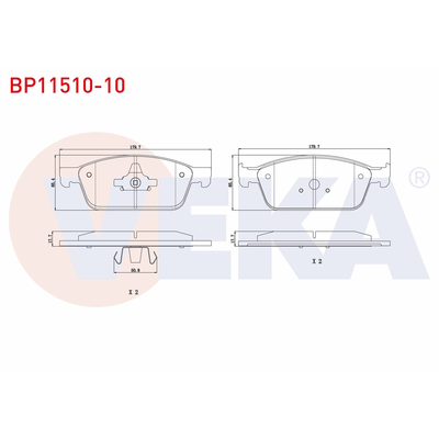 Fren Disk Balata Ön VEKA BP11510-10