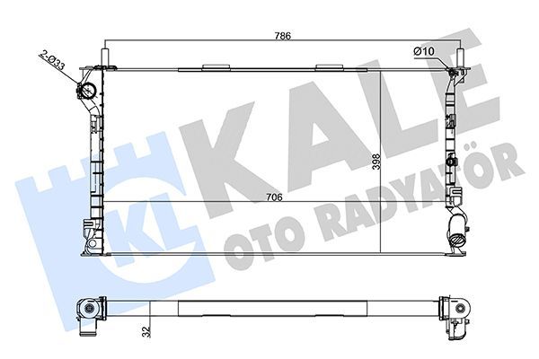 Su Radyatörü  Ford Transit Connect (TC7)(2002->)  KALE 174700