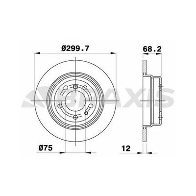Fren Disk Ayna Arka Sağ ve Sol BRAXIS AE0746