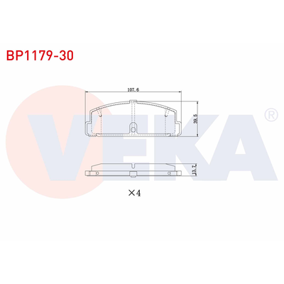 Fren Disk Balata Arka Mazda 6 Kombi (GH)(12.2007->)  VEKA BP1179-30