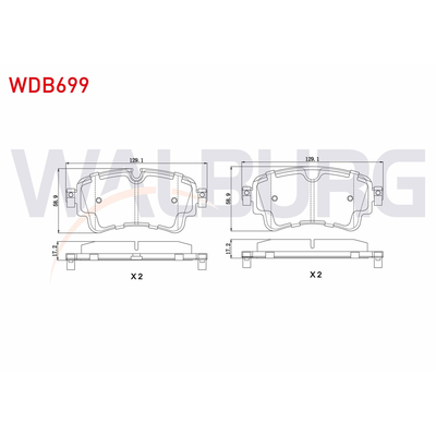 Fren Disk Balata Arka Audi RS 5 Coupe (F5P)(12.2019->)  WALBURG WDB699