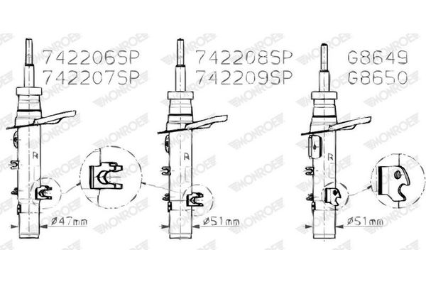 Amortisör Ön Sol MONROE 742207SP