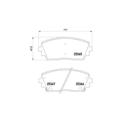 Fren Disk Balata Ön Hyundai Atos (MX)(1998->)  MAGNETI MARELLI 363700430053