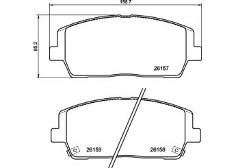 Fren Disk Balata Ön BREMBO P 30 116  58101S1A80 58101S1A85 58101S8A00 58101C5A75 58101S9A00