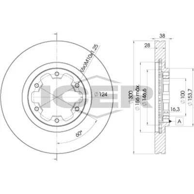 Fren Disk Ayna Ön Sağ ve Sol Nissan Navara NP300 Pickup (LCD22)(01.2008->)  LPR N2013V