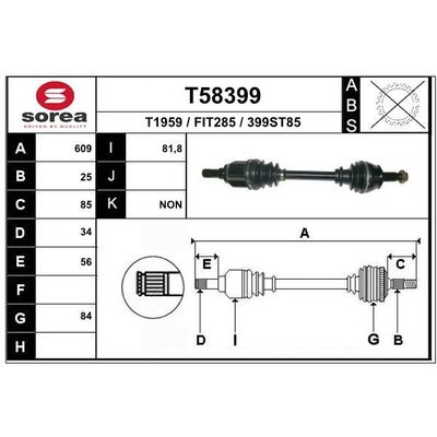 Aks Komple Ön Sol Fiat Idea (135)(2004->)  FIAT ORJINAL 46308044