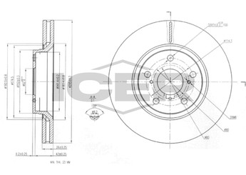 Fren Disk Ayna Ön Sağ ve Sol MAHER 03628  435120F030 4351202190 4351202210 4351212680 43512YZZAD
