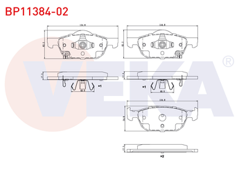 Fren Disk Balata Ön VEKA BP11384-02  