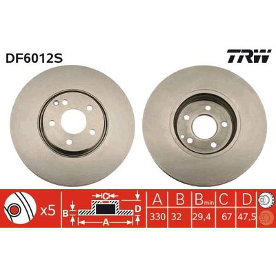 Fren Disk Ayna Ön Sağ ve Sol Mercedes E -Serisi S.Wagon (BM 211)(01.2003->)  AYD 51449