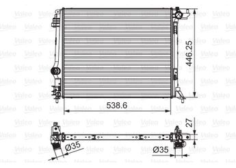 Su Radyatörü  VALEO 701662  1K0121251BR 214108607R