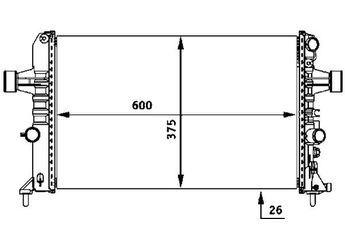 Su Radyatörü  MAHLE CR 531 000S  1300092 1300258 1300409 13150405 93174632 93177122 13 00 258 13 00 409