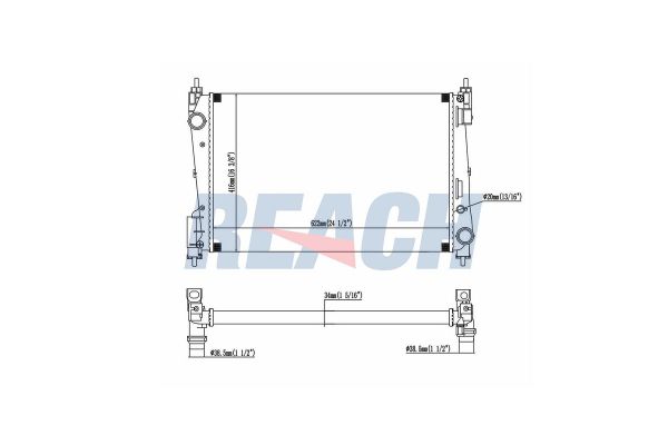 Su Radyatörü  Fiat Grande Punto (199)(2005->)  ORİS BAU004032