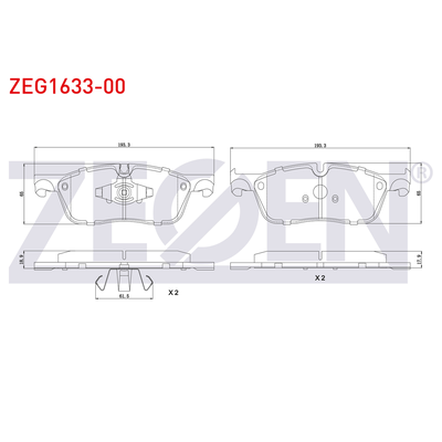 Fren Disk Balata Ön ZEGEN ZEG1633-00