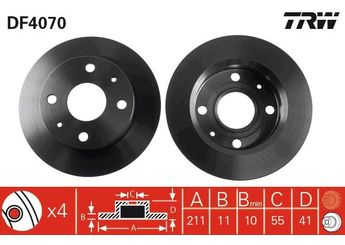 Fren Disk Ayna Ön Sağ ve Sol BRAXIS AE0842  4351287524 4351297204000 4351297207 4351297207000 43512B2100 43512-97204-000 43512-97207 43512-97207-000 43512-B2100