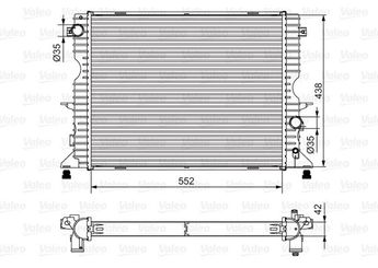 Su Radyatörü  VALEO 701545  1388340 1484186 1484187 3M358005CA PCC000670 PCC001020 PCC107480 PDK000100
