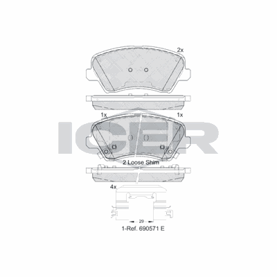 Fren Disk Balata Ön Kia Ceed (CD)(2018->)  AYD 60831A