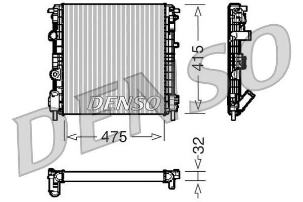 Su Radyatörü  Renault Clio Symbol I (Makyajlı)(03.2002->)  DENSO DRM23015