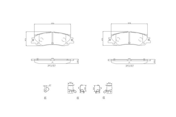 Fren Disk Balata Ön Toyota Land Cruiser (J15)(2018->)  BREMBO P 83 192